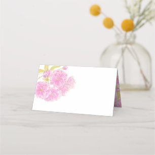 Cartão De Mesa Placas florais florais cor de rosa