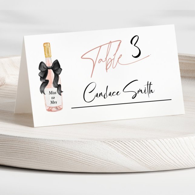 Cartão De Mesa Pop Blush O Chá de panela De Champanhe (Criador carregado)