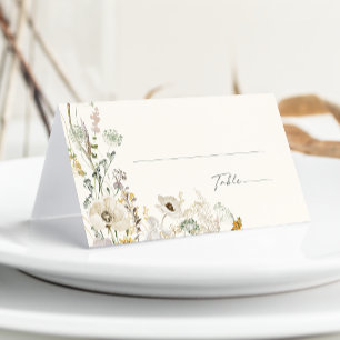 Cartão De Mesa Prado de flor selvagem Ivo e Sage Dobrados