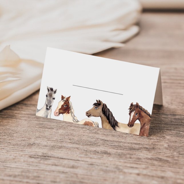Cartão De Mesa Preencher Cavalo  (Criador carregado)
