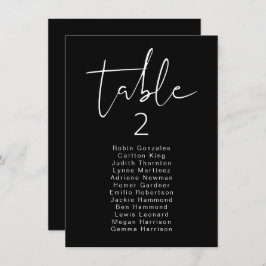 Cartão de Mesa preto-e-branco