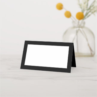 Cartão De Mesa Preto e Branco Minimalista Moderno