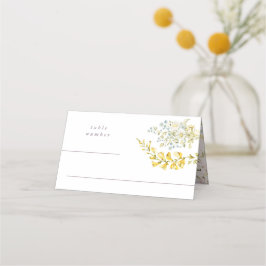Cartão De Mesa Primavera Boho Wildflower Pampas Wedding