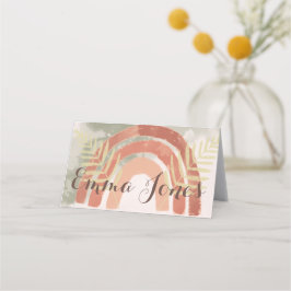 Cartão De Mesa Primeiro aniversario arco-íris