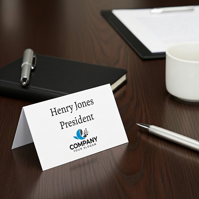 Cartão De Mesa Promocional Personalizado da Empresa (Criador carregado)