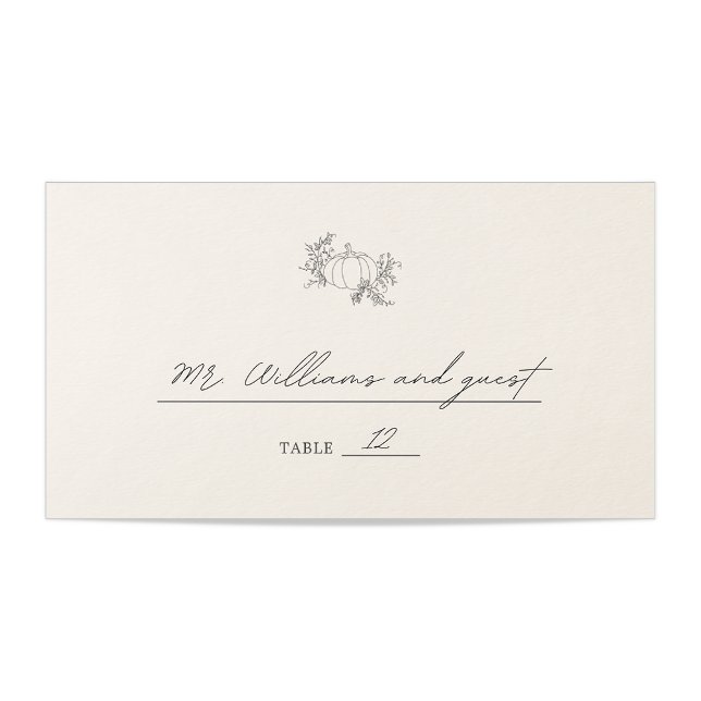 Cartão De Mesa Pumpkin Wedding (Criador carregado)