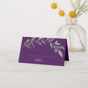 Cartão De Mesa Ramificações Curvas Silver Wedding