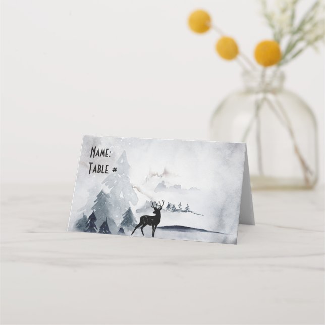 Cartão De Mesa Rebelde no Natal das Cinzas Selvagens (Frente)