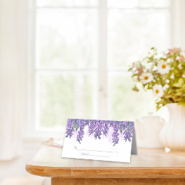 Cartão De Mesa Recepção de Casamento de Jardim de Wisteria