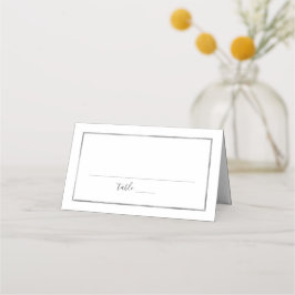 Cartão De Mesa Recepção de casamento Simples de Quadro Silver