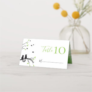 Cartão De Mesa Recepção de Casamento Temático de Gatos Românticos