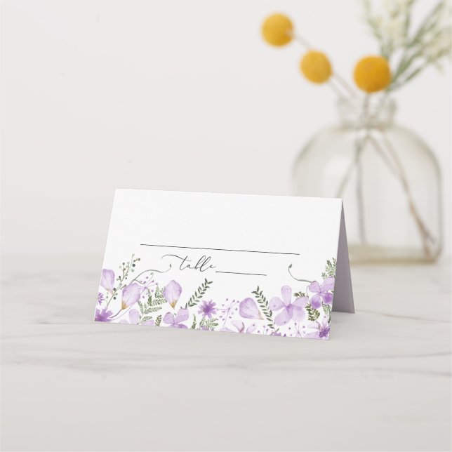Cartão De Mesa Recepção Rústica de Chás de casamento de Flores Se (Frente)