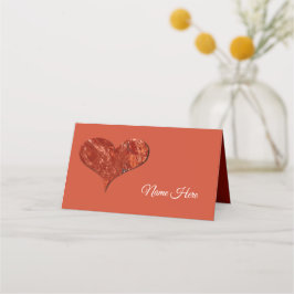 Cartão De Mesa Red Love Folded Place Card