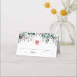 Cartão De Mesa Red Winter Snow Christmas Baby Closure Card (Cartã<br><div class="desc">O Cartão de Vestuário de Natal Red Winter Snow É uma encantadora adição para a sua celebração de Natal. Apresentando um design vermelho festivo com flocos de neve delicados e roupas adoráveis de bebê, esses cartões de lugar são perfeitos para guiar os hóspedes aos seus assentos enquanto adicionam um toque...</div>