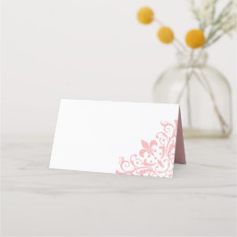 Cartão De Mesa Regência Francesa Elegante Casamento Rosa Fleur de