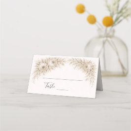 Cartão De Mesa Regency Botanical Engraving Wedding 