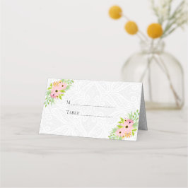 Cartão De Mesa rendas e flores