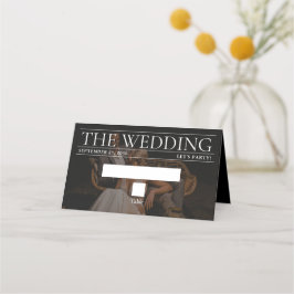 Cartão De Mesa Revista Editorial Fotos Casamento