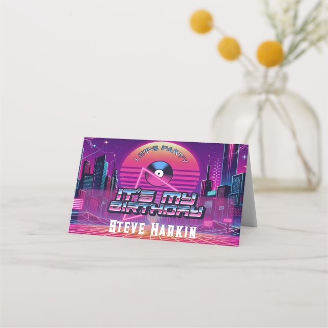 Cartão De Mesa Rockin Vaporwave (Frente)