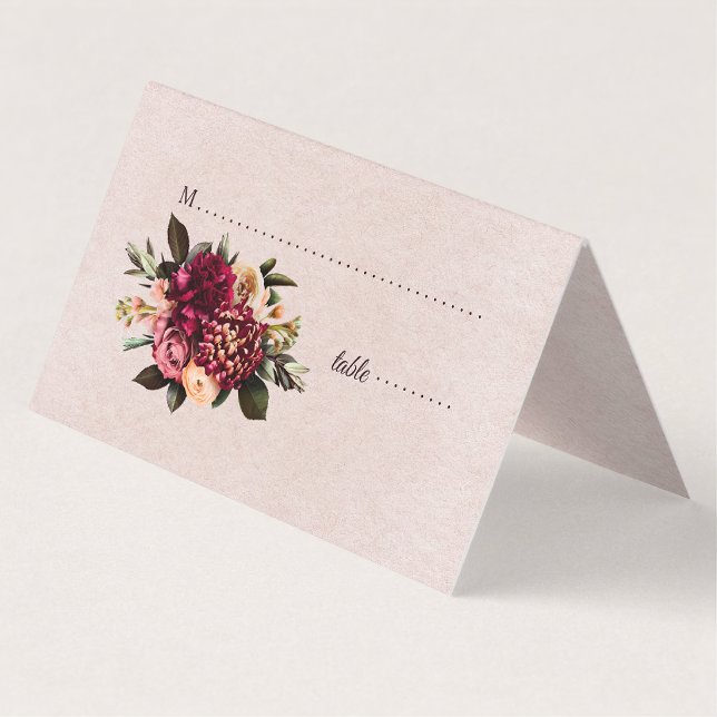 Cartão De Mesa Rosa Blush (Criador carregado)