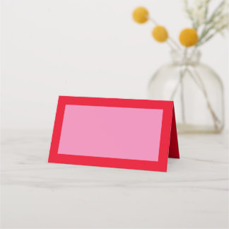 Cartão De Mesa Rosa e Vermelho Minimalista Moderno