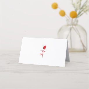 Cartão De Mesa Rosa Madder, Lava Vermelho, Design floral
