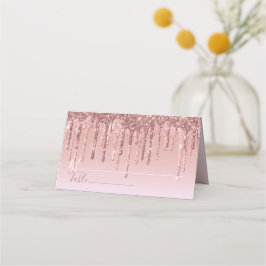 Cartão De Mesa Rosa Rosa Rosa Rosa Dourada, Colírio Elegante Pers