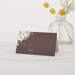 Cartão De Mesa Rosas Russos no Casamento Burgundy