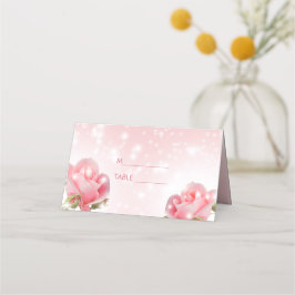 Cartão De Mesa Rosas Sparkles