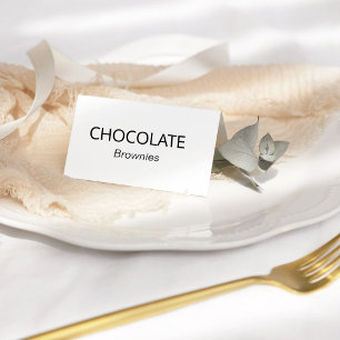 Cartão De Mesa Rótulos de mesa para buffet de caligrafia elegante