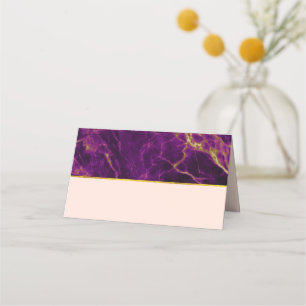 Cartão De Mesa Roxo Elegante moderno e Abstrato Dourado