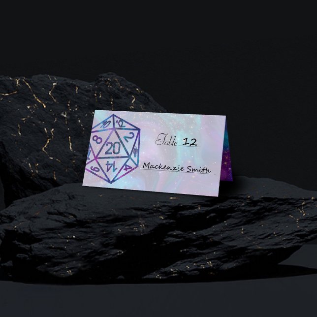 Cartão De Mesa RPG Dice | Nebula Fantasy Retro Tabletop PnP Gamer (Criador carregado)