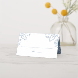 Cartão De Mesa RSVP de Casamento Azul Vintage Rococó