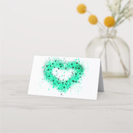 Cartão De Mesa Rua, dia de Patrick | pintura pulverizadora coraçã