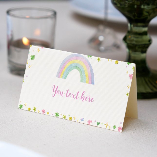 Cartão De Mesa Rua, Patrick Lucky One Place Card Festa de anivers (Criador carregado)