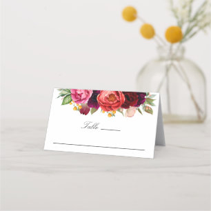 Cartão De Mesa Rustic Boho Floral Weding ou Evento