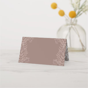 Cartão De Mesa Rustic Brown Wedding Vintage Botânico