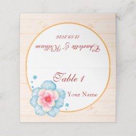 Cartão De Mesa Rustic Floral Wedding