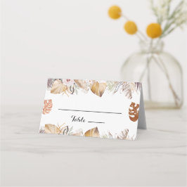 Cartão De Mesa Rustic Neutral Boho Wedding