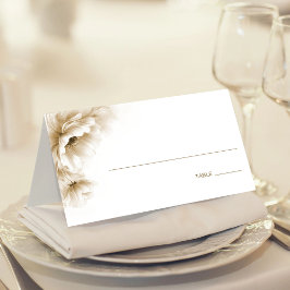 Cartão De Mesa Rustic Neutral Floral Wedding Place Card