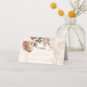 Cartão De Mesa Rustic terracotta floral sage greenery arch
