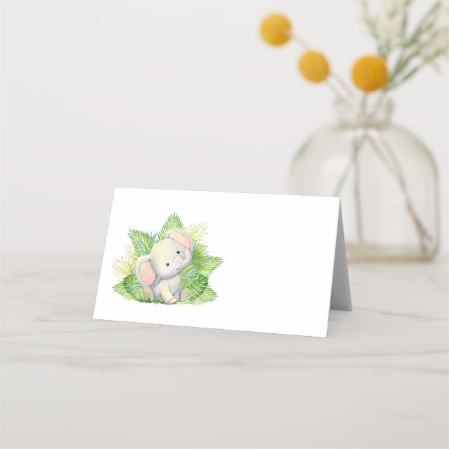 Cartão De Mesa Safari Elephant (Frente)