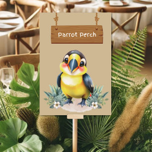 Cartão de Mesa Safari Selvagem Selvagem Perch de P