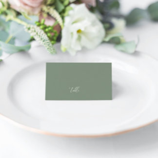 Cartão De Mesa Sage Green Modern Elegant Weding Place Card