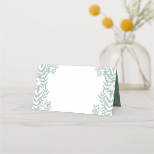 Cartão De Mesa Sage Green Wedding Vintage Botanical