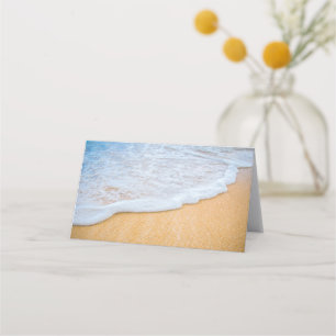 Cartão De Mesa Sandy Beach com Surf Foamy
