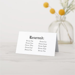 Cartão De Mesa Sede de Mesa de Casamento Reservado Elegante Russo