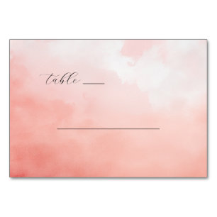 Cartão de Mesa Sereno Rosa Aquarela