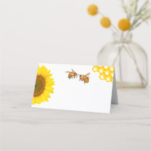 Cartão De Mesa Sessão de vazio Rustic Sunflower & Beterraba
