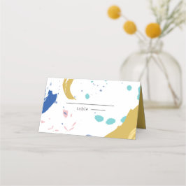 Cartão De Mesa Silhuette of the Bride and Groom